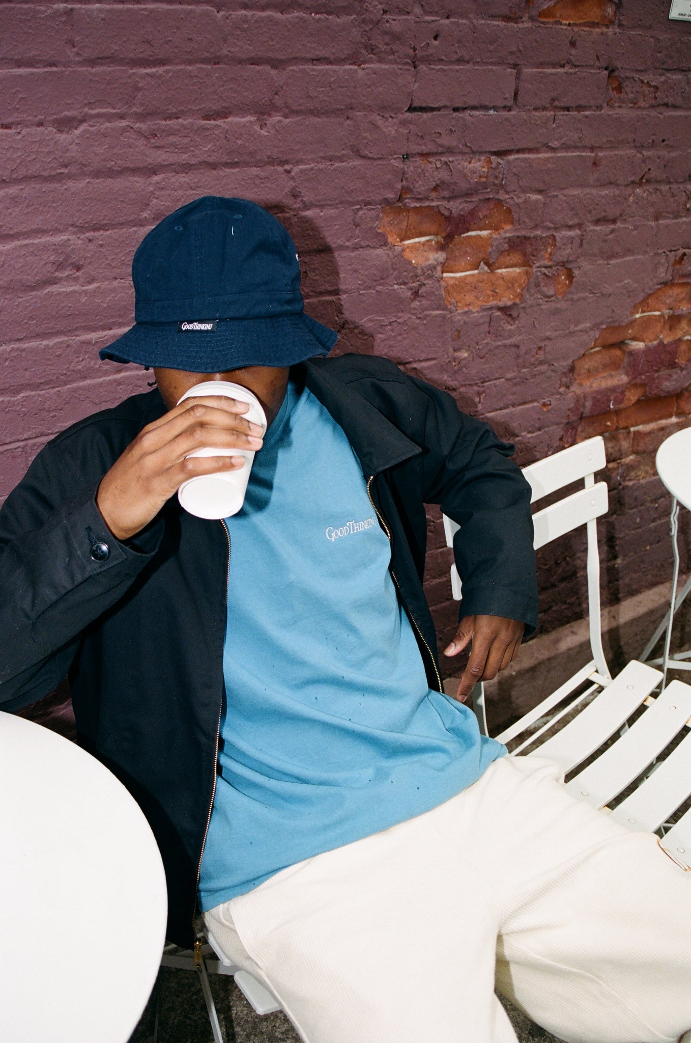 Embroidered Logo Tee (Blue Moon)