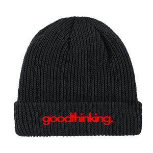 Black Acrylic Logo Beanie