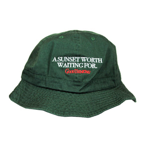 Sunset Bucket Hat (Dark Green)
